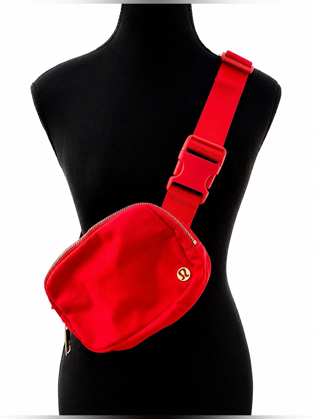 Lululemon OG Everywhere Belt Bag Red Chrome Hardware NWOT